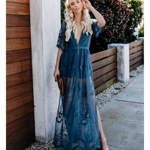 ALESSIA Lace Maxi Romper